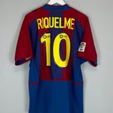 Shop 2002/03 BARCELONA RIQUELME #10 HOME SHIRT (L) NIKE, classic football shirts, vintage football shirts & retro soccer jerseys at Cult Kits
