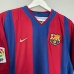 Shop 2002/03 BARCELONA RIQUELME #10 HOME SHIRT (M) NIKE, classic football shirts, vintage football shirts & retro soccer jerseys at Cult Kits