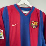 Shop 2002/03 BARCELONA RIQUELME #10 HOME SHIRT (M) NIKE, classic football shirts, vintage football shirts & retro soccer jerseys at Cult Kits