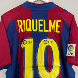 Shop 2002/03 BARCELONA RIQUELME #10 HOME SHIRT (M) NIKE, classic football shirts, vintage football shirts & retro soccer jerseys at Cult Kits