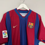 Shop 2002/03 BARCELONA RIQUELME #10 HOME SHIRT (M) NIKE, classic football shirts, vintage football shirts & retro soccer jerseys at Cult Kits