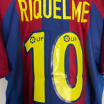 Shop 2002/03 BARCELONA RIQUELME #10 HOME SHIRT (M) NIKE, classic football shirts, vintage football shirts & retro soccer jerseys at Cult Kits
