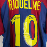 Shop 2002/03 BARCELONA RIQUELME #10 HOME SHIRT (M) NIKE, classic football shirts, vintage football shirts & retro soccer jerseys at Cult Kits