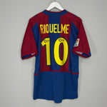 Shop 2002/03 BARCELONA RIQUELME #10 HOME SHIRT (M) NIKE, classic football shirts, vintage football shirts & retro soccer jerseys at Cult Kits