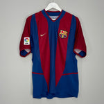 Shop 2002/03 BARCELONA RIQUELME #10 HOME SHIRT (M) NIKE, classic football shirts, vintage football shirts & retro soccer jerseys at Cult Kits