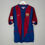 Shop 2002/03 BARCELONA RIQUELME #10 HOME SHIRT (M) NIKE, classic football shirts, vintage football shirts & retro soccer jerseys at Cult Kits