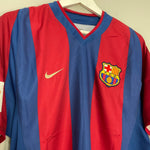 Shop 2002/03 BARCELONA RIQUELME #10 HOME SHIRT (M) NIKE, classic football shirts, vintage football shirts & retro soccer jerseys at Cult Kits