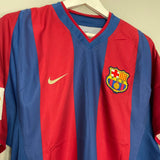 Shop 2002/03 BARCELONA RIQUELME #10 HOME SHIRT (M) NIKE, classic football shirts, vintage football shirts & retro soccer jerseys at Cult Kits