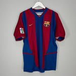 Shop 2002/03 BARCELONA RIQUELME #10 HOME SHIRT (M) NIKE, classic football shirts, vintage football shirts & retro soccer jerseys at Cult Kits
