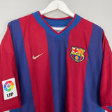 Shop 2002/03 BARCELONA RIQUELME #10 HOME SHIRT (XL) NIKE, classic football shirts, vintage football shirts & retro soccer jerseys at Cult Kits