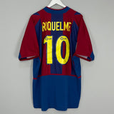 Shop 2002/03 BARCELONA RIQUELME #10 HOME SHIRT (XL) NIKE, classic football shirts, vintage football shirts & retro soccer jerseys at Cult Kits