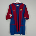 Shop 2002/03 BARCELONA RIQUELME #10 HOME SHIRT (XL) NIKE, classic football shirts, vintage football shirts & retro soccer jerseys at Cult Kits
