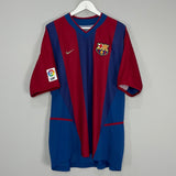Shop 2002/03 BARCELONA RIQUELME #10 HOME SHIRT (XL) NIKE, classic football shirts, vintage football shirts & retro soccer jerseys at Cult Kits