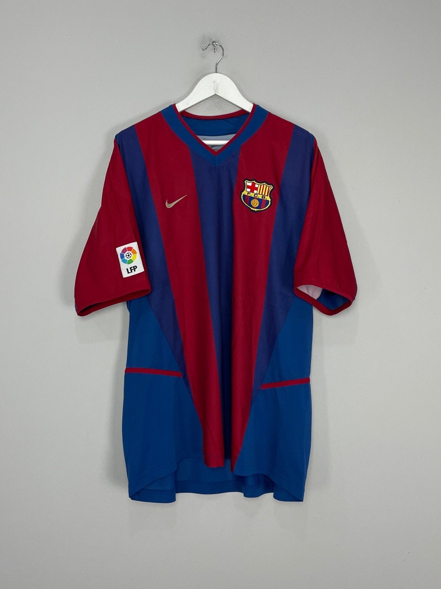 Shop 2002/03 BARCELONA RIQUELME #10 HOME SHIRT (XL) NIKE, classic football shirts, vintage football shirts & retro soccer jerseys at Cult Kits
