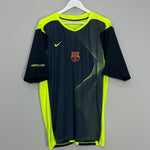 Shop 2002/03 BARCELONA TRAINING SHIRT (XL) NIKE, classic football shirts, vintage football shirts & retro soccer jerseys at Cult Kits