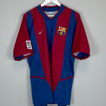 Shop 2002/03 BARCELONA XAVI #6 HOME SHIRT (XL) NIKE, classic football shirts, vintage football shirts & retro soccer jerseys at Cult Kits