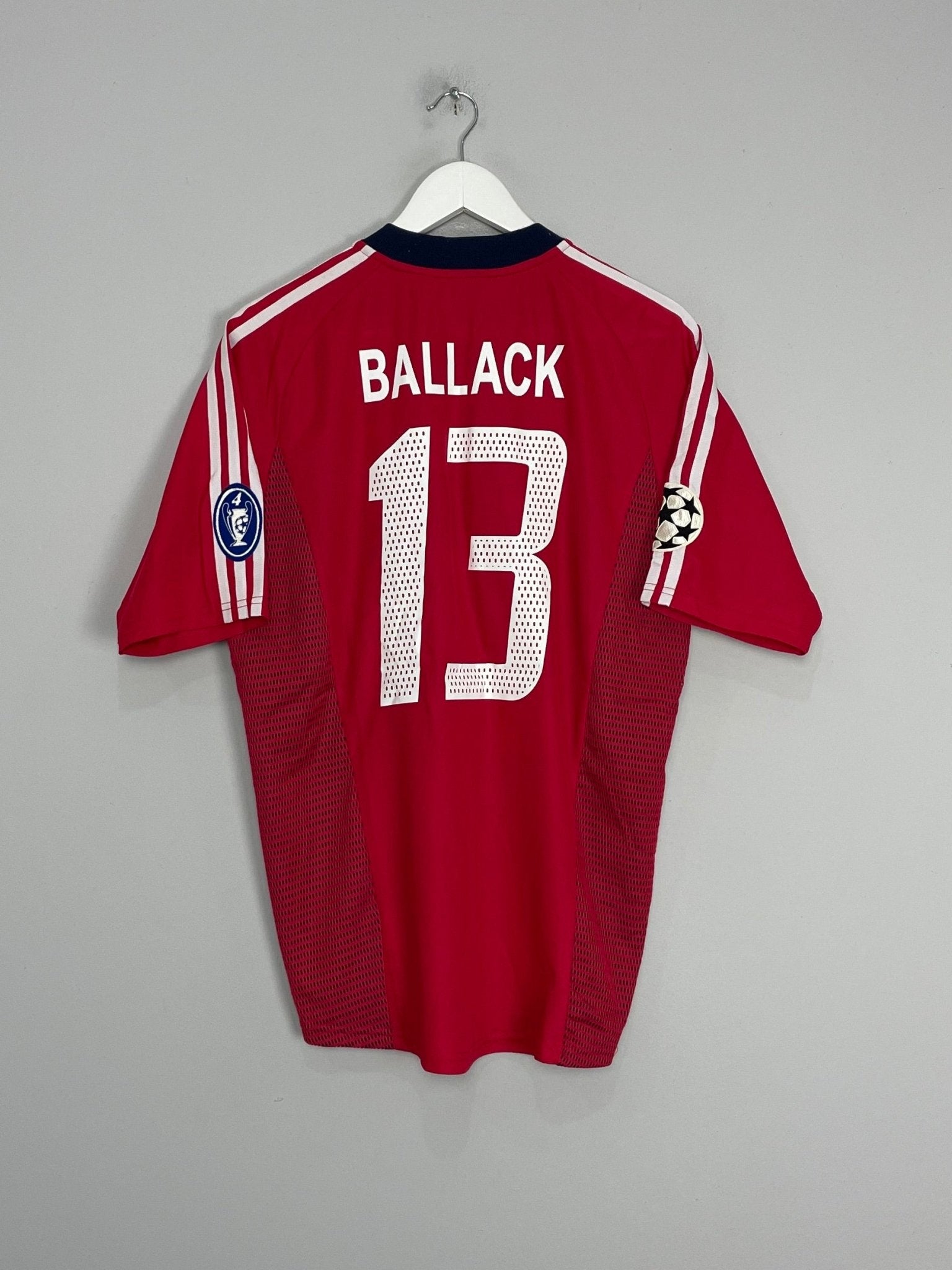 Shop 2002/03 BAYERN MUNICH BALLACK #13 C/L HOME SHIRT (M) ADIDAS, classic football shirts, vintage football shirts & retro soccer jerseys at Cult Kits
