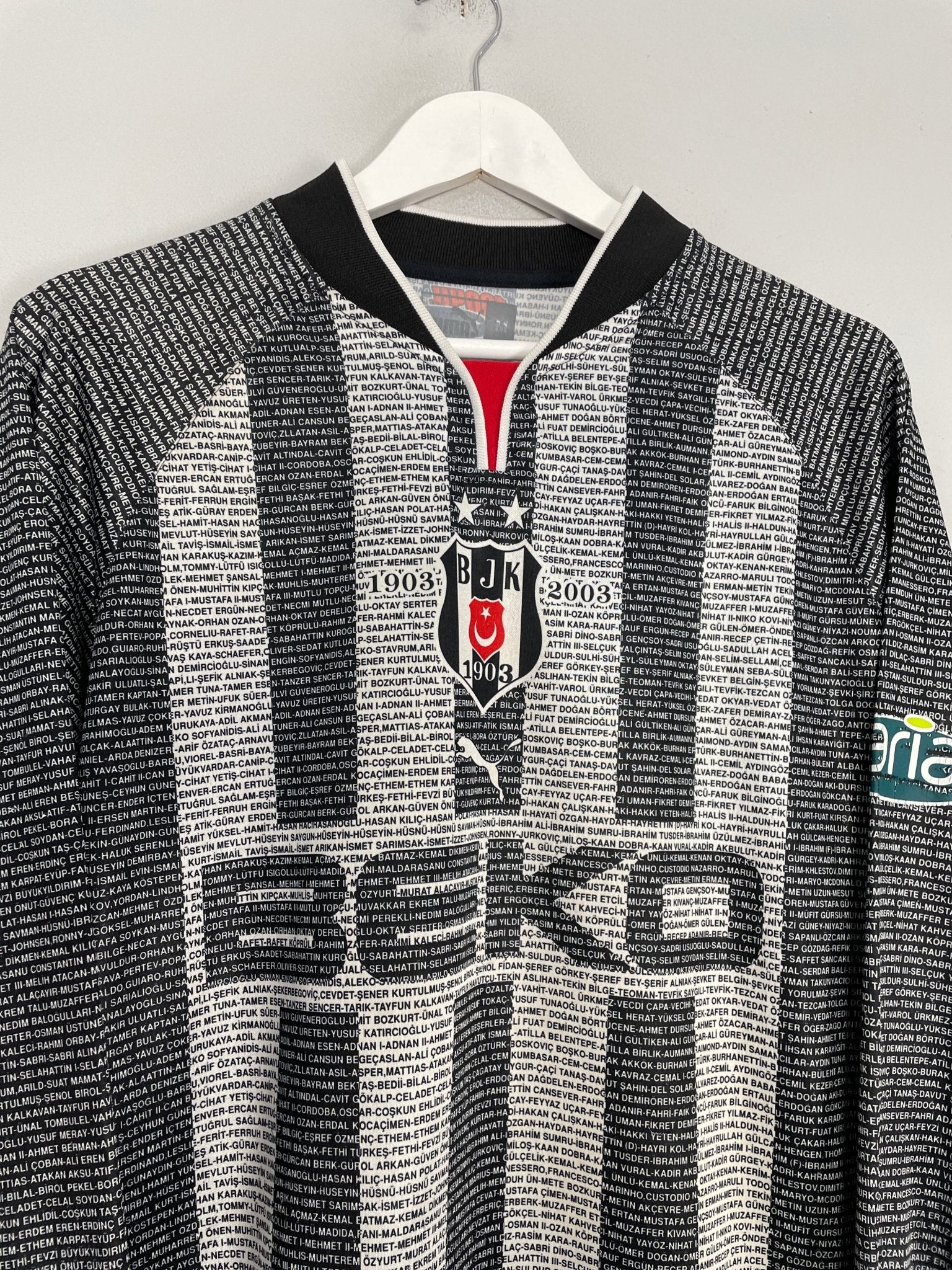 Shop 2002/03 BESIKTAS L/S CENTENARY SHIRT (M) PUMA, classic football shirts, vintage football shirts & retro soccer jerseys at Cult Kits