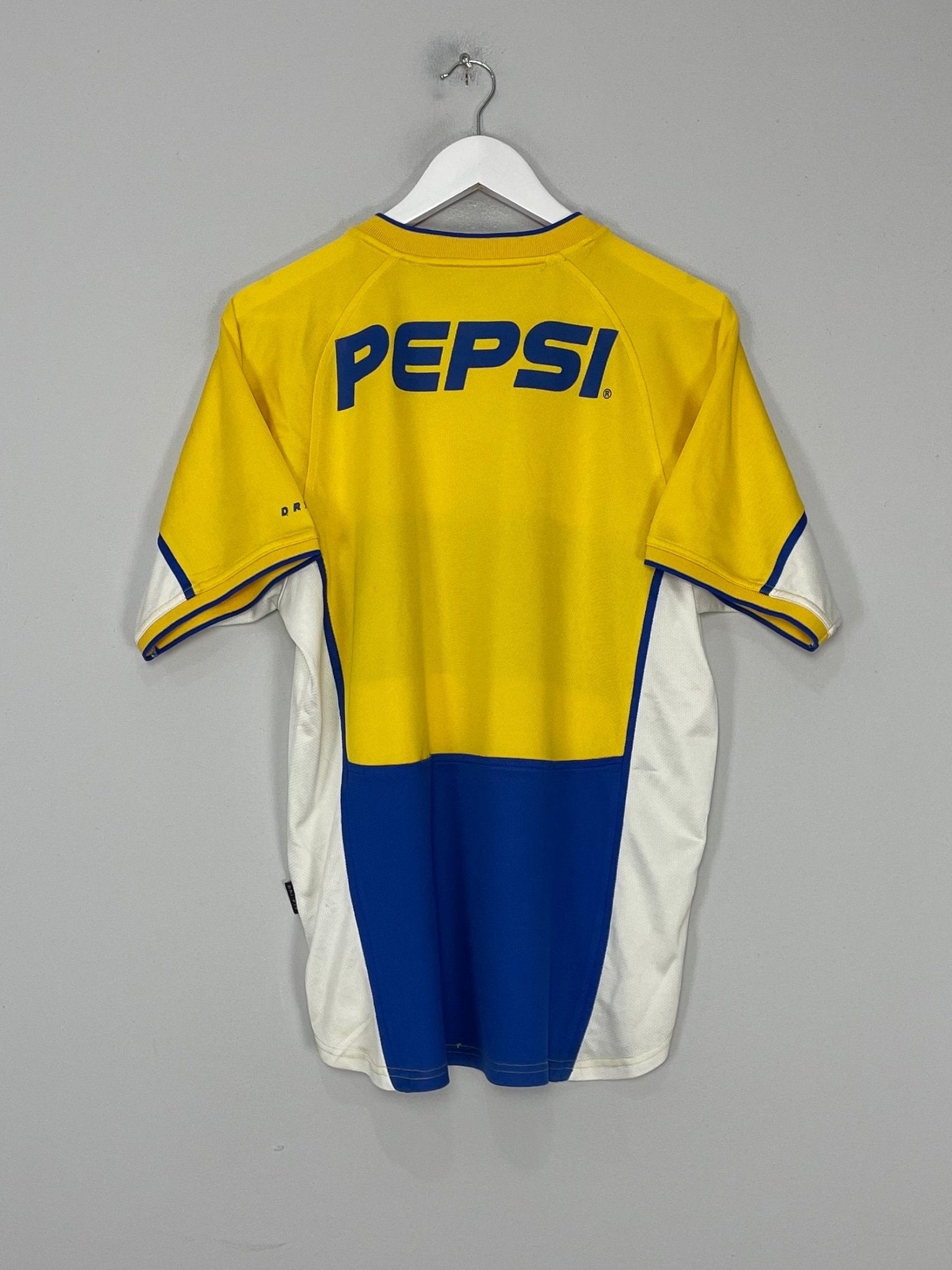 Shop 2002/03 BOCA JUNIORS AWAY SHIRT (M) NIKE, classic football shirts, vintage football shirts & retro soccer jerseys at Cult Kits