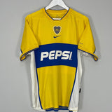 Shop 2002/03 BOCA JUNIORS AWAY SHIRT (M) NIKE, classic football shirts, vintage football shirts & retro soccer jerseys at Cult Kits