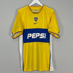 Shop 2002/03 BOCA JUNIORS AWAY SHIRT (XL) NIKE, classic football shirts, vintage football shirts & retro soccer jerseys at Cult Kits