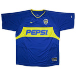 Buy 2002/03 Boca Juniors Barros Schelotto 7 Home Shirt (L) Nike ~ Free worldwide shipping ~ Authentic Vintage Football Shirts from Cult Kits
