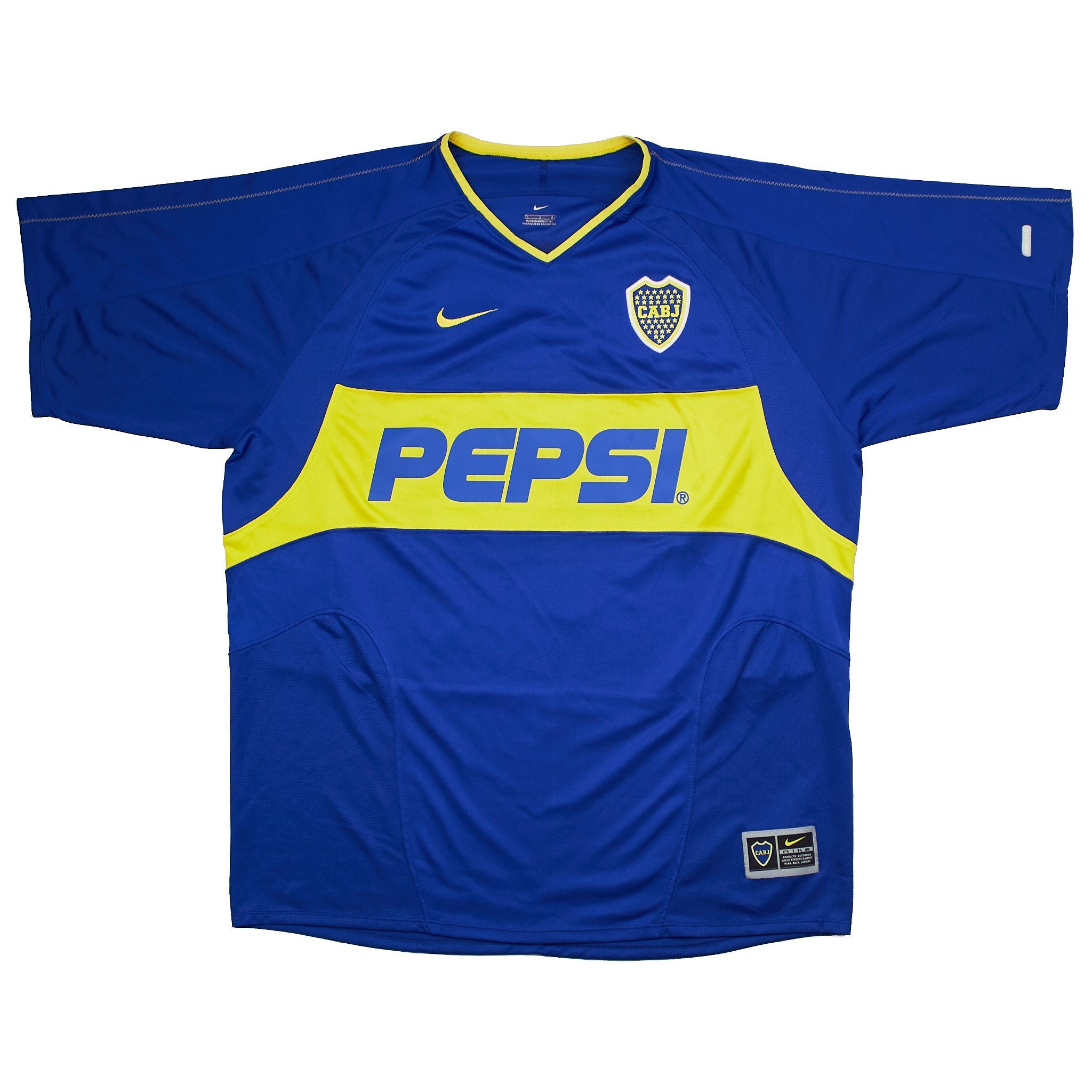 Buy 2002/03 Boca Juniors Barros Schelotto 7 Home Shirt (L) Nike ~ Free worldwide shipping ~ Authentic Vintage Football Shirts from Cult Kits