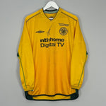 Shop 2002/03 CELTIC *SIGNED* L/S AWAY SHIRT (M) UMBRO, classic football shirts, vintage football shirts & retro soccer jerseys at Cult Kits