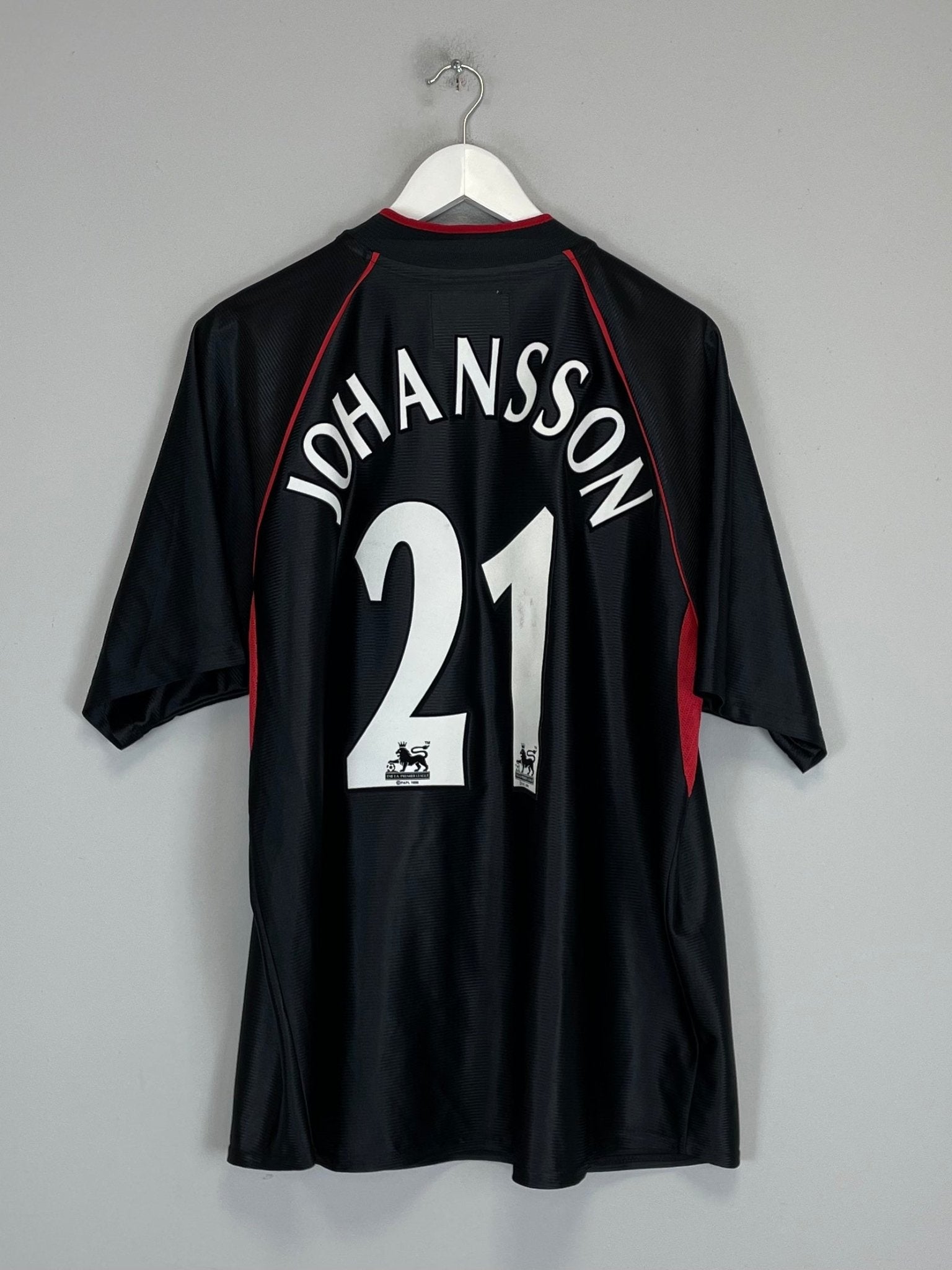 Shop 2002/03 CHARLTON ATHLETIC JOHANSSON #21 AWAY SHIRT (XL) LE COQ, classic football shirts, vintage football shirts & retro soccer jerseys at Cult Kits