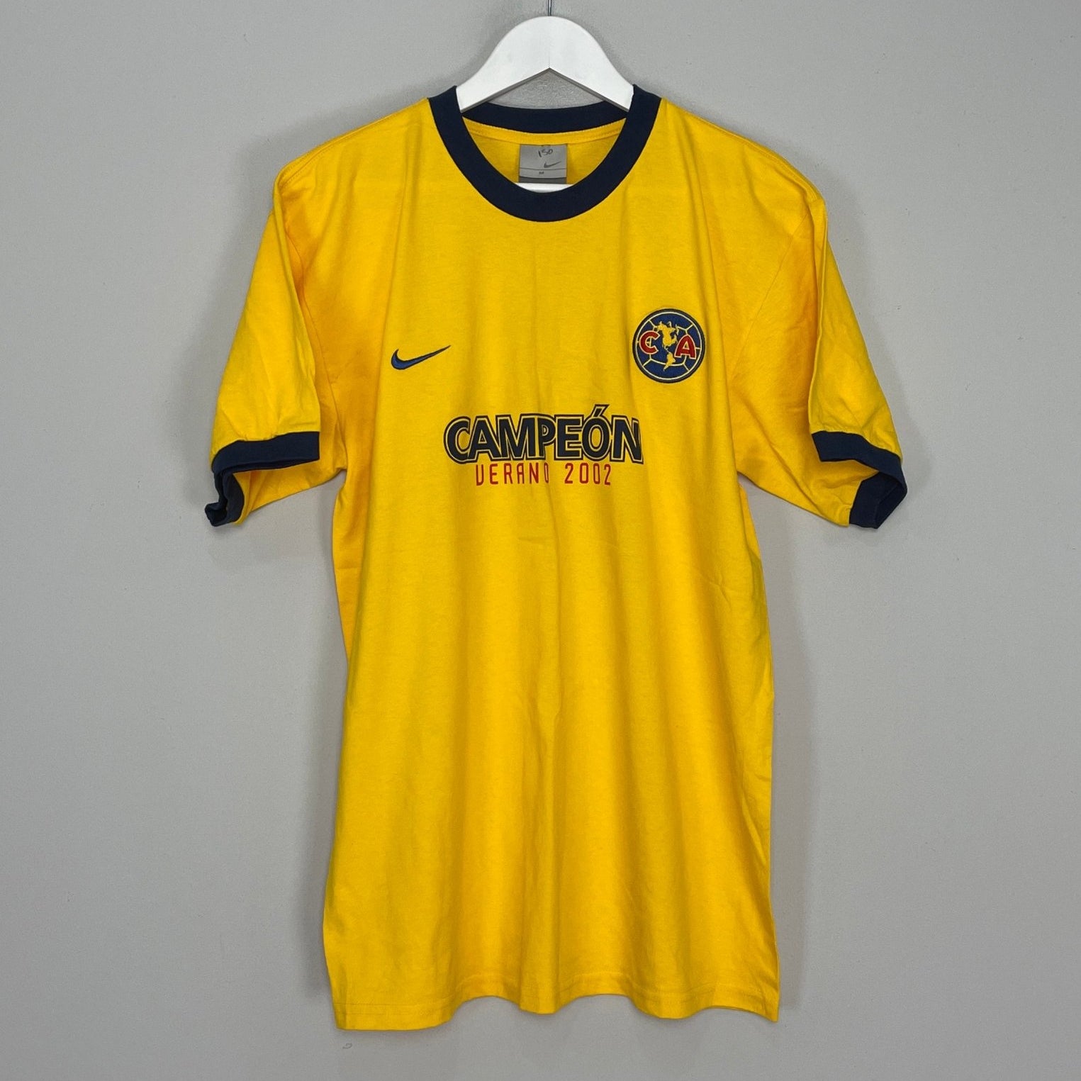Shop 2002/03 CLUB AMERICA 'CHAMPIONS' T-SHIRT (M) NIKE, classic football shirts, vintage football shirts & retro soccer jerseys at Cult Kits