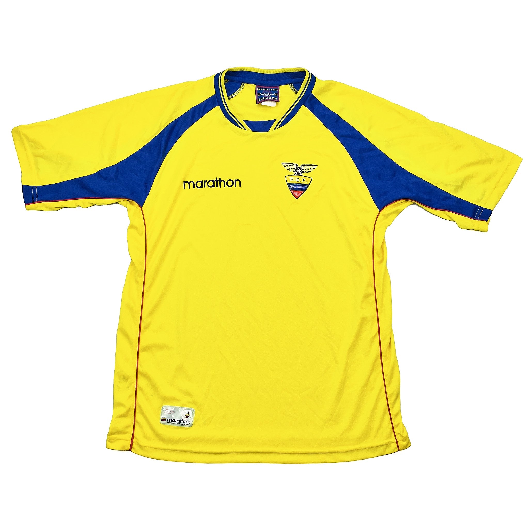 Buy 2002/03 Ecuador Home Shirt (XL) Marathon ~ Free worldwide shipping ~ Authentic Vintage Football Shirts from Cult Kits