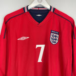 2002/03 ENGLAND BECKHAM 7 L/S AWAY SHIRT (L) UMBRO - Cult Kits - Large - Buy Vintage Football Shirts, Authentic Retro Football Shirts For Sale, Classic Football Shirts & Soccer Jersey