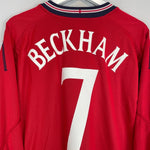 2002/03 ENGLAND BECKHAM 7 L/S AWAY SHIRT (L) UMBRO - Cult Kits - Large - Buy Vintage Football Shirts, Authentic Retro Football Shirts For Sale, Classic Football Shirts & Soccer Jersey