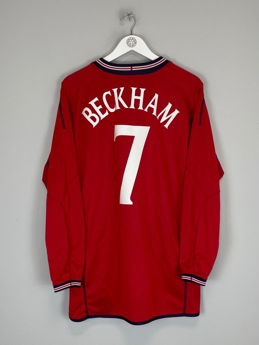 2002/03 ENGLAND BECKHAM 7 L/S AWAY SHIRT (L) UMBRO - Cult Kits - Large - Buy Vintage Football Shirts, Authentic Retro Football Shirts For Sale, Classic Football Shirts & Soccer Jersey