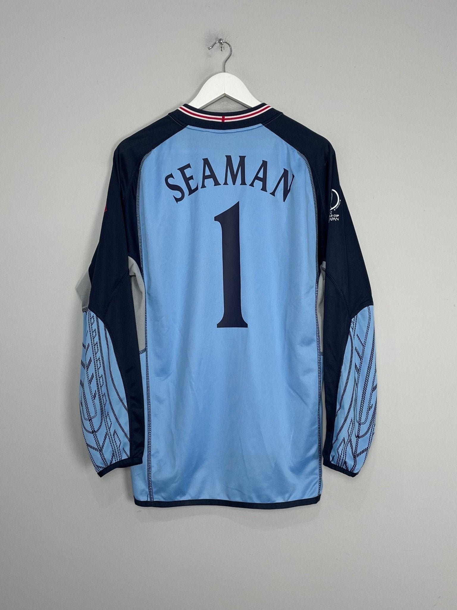 Shop 2002/03 ENGLAND SEAMAN #1 GK SHIRT (L) UMBRO, classic football shirts, vintage football shirts & retro soccer jerseys at Cult Kits