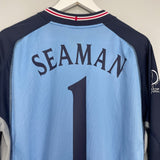 Shop 2002/03 ENGLAND SEAMAN #1 GK SHIRT (L) UMBRO, classic football shirts, vintage football shirts & retro soccer jerseys at Cult Kits