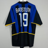Shop 2002/03 INTER MILAN BATISTUTA #19 HOME SHIRT (XL) NIKE, classic football shirts, vintage football shirts & retro soccer jerseys at Cult Kits