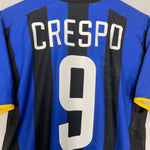 Shop 2002/03 INTER MILAN CRESPO #9 HOME SHIRT (S) NIKE, classic football shirts, vintage football shirts & retro soccer jerseys at Cult Kits