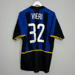 Shop 2002/03 INTER MILAN VIERI #32 HOME SHIRT (L) NIKE, classic football shirts, vintage football shirts & retro soccer jerseys at Cult Kits