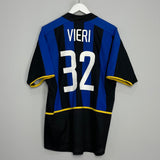 Shop 2002/03 INTER MILAN VIERI #32 HOME SHIRT (L) NIKE, classic football shirts, vintage football shirts & retro soccer jerseys at Cult Kits