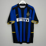 Shop 2002/03 INTER MILAN VIERI #32 HOME SHIRT (L) NIKE, classic football shirts, vintage football shirts & retro soccer jerseys at Cult Kits