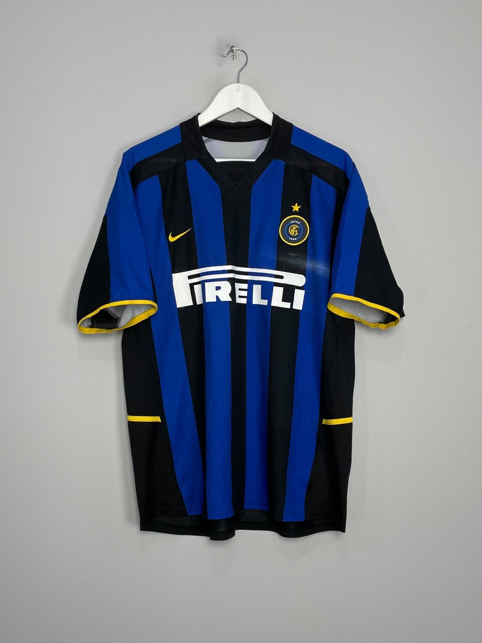 Shop 2002/03 INTER MILAN VIERI #32 HOME SHIRT (L) NIKE, classic football shirts, vintage football shirts & retro soccer jerseys at Cult Kits