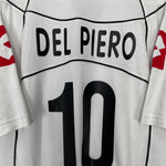 Shop 2002/03 JUVENTUS DEL PIERO #10 AWAY SHIRT (XL) LOTTO, classic football shirts, vintage football shirts & retro soccer jerseys at Cult Kits