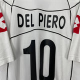 Shop 2002/03 JUVENTUS DEL PIERO #10 AWAY SHIRT (XL) LOTTO, classic football shirts, vintage football shirts & retro soccer jerseys at Cult Kits