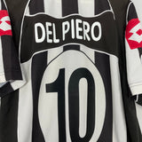 Shop 2002/03 JUVENTUS DEL PIERO #10 HOME SHIRT (L) LOTTO, classic football shirts, vintage football shirts & retro soccer jerseys at Cult Kits