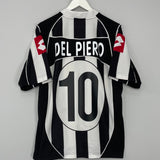 Shop 2002/03 JUVENTUS DEL PIERO #10 HOME SHIRT (L) LOTTO, classic football shirts, vintage football shirts & retro soccer jerseys at Cult Kits