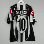 Shop 2002/03 JUVENTUS DEL PIERO #10 HOME SHIRT (L) LOTTO, classic football shirts, vintage football shirts & retro soccer jerseys at Cult Kits