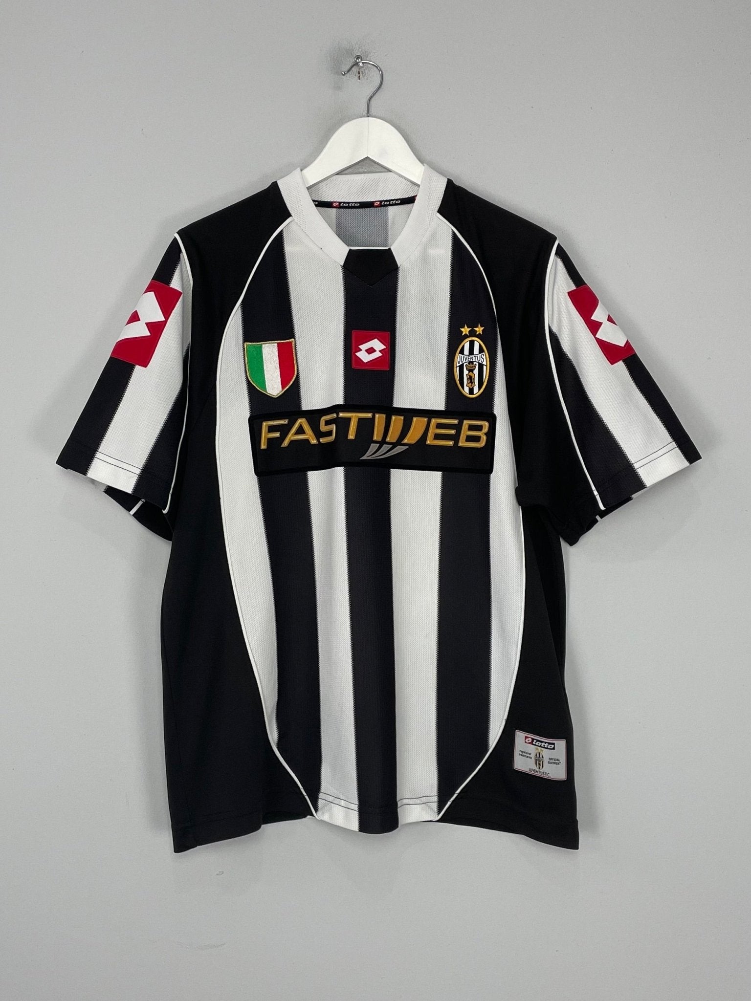 Shop 2002/03 JUVENTUS DEL PIERO #10 HOME SHIRT (L) LOTTO, classic football shirts, vintage football shirts & retro soccer jerseys at Cult Kits