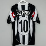 Shop 2002/03 JUVENTUS DEL PIERO #10 HOME SHIRT (L) LOTTO, classic football shirts, vintage football shirts & retro soccer jerseys at Cult Kits
