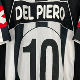 Shop 2002/03 JUVENTUS DEL PIERO #10 HOME SHIRT (L) LOTTO, classic football shirts, vintage football shirts & retro soccer jerseys at Cult Kits